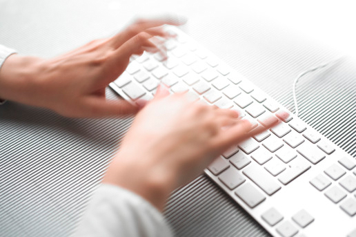 Secretary Speed Business Speedy Typing In Office on Desk